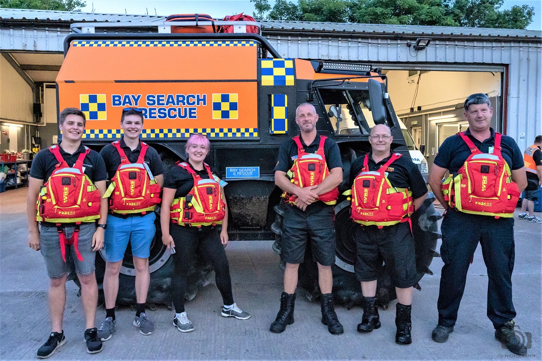 The new flotation devices presented to Bay Search and Rescue by Like Technologies