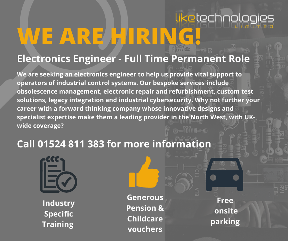 Electronics engineer job vacancy in Lancaster